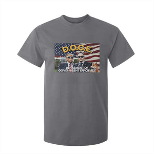 Trump Elon 2024 T Shirt For Kid D.O.G.E DOGE Department Of Government Efficiency TS02 Charcoal Print Your Wear