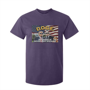 Trump Elon 2024 T Shirt For Kid D.O.G.E DOGE Department Of Government Efficiency TS02 Purple Print Your Wear