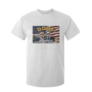 Trump Elon 2024 T Shirt For Kid D.O.G.E DOGE Department Of Government Efficiency TS02 White Print Your Wear