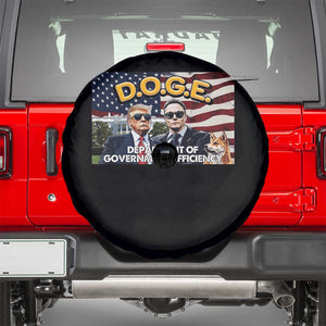 Trump Elon 2024 Spare Tire Cover D.O.G.E DOGE Department Of Government Efficiency TS02 Black Print Your Wear