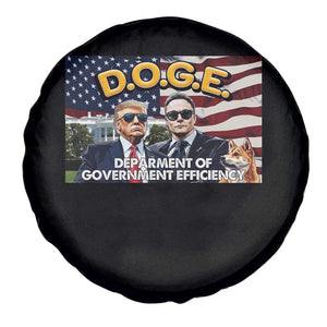 Trump Elon 2024 Spare Tire Cover D.O.G.E DOGE Department Of Government Efficiency TS02 Print Your Wear