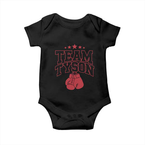 Team Tyson Baby Onesie Family Personalized Name Retro Red TS02 Black Print Your Wear