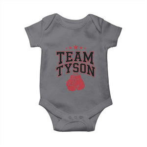 Team Tyson Baby Onesie Family Personalized Name Retro Red TS02 Charcoal Print Your Wear