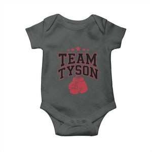 Team Tyson Baby Onesie Family Personalized Name Retro Red TS02 Dark Heather Print Your Wear