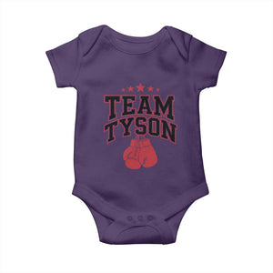 Team Tyson Baby Onesie Family Personalized Name Retro Red TS02 Purple Print Your Wear