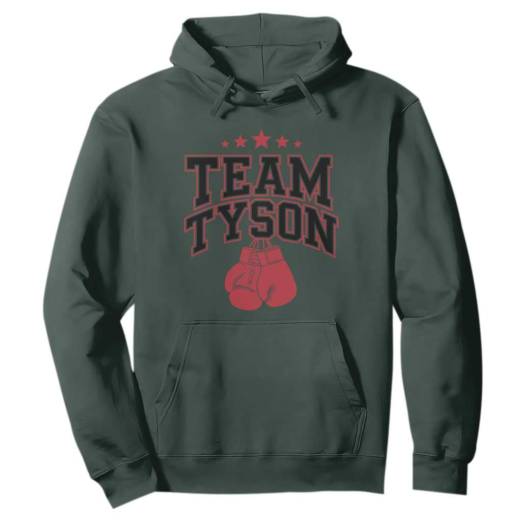 Team Tyson Family Name Retro Red Typography Hoodie TS02 Dark Forest Green Print Your Wear