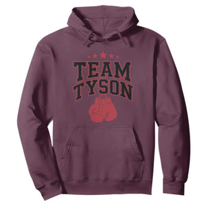 Team Tyson Family Name Retro Red Typography Hoodie TS02 Maroon Print Your Wear