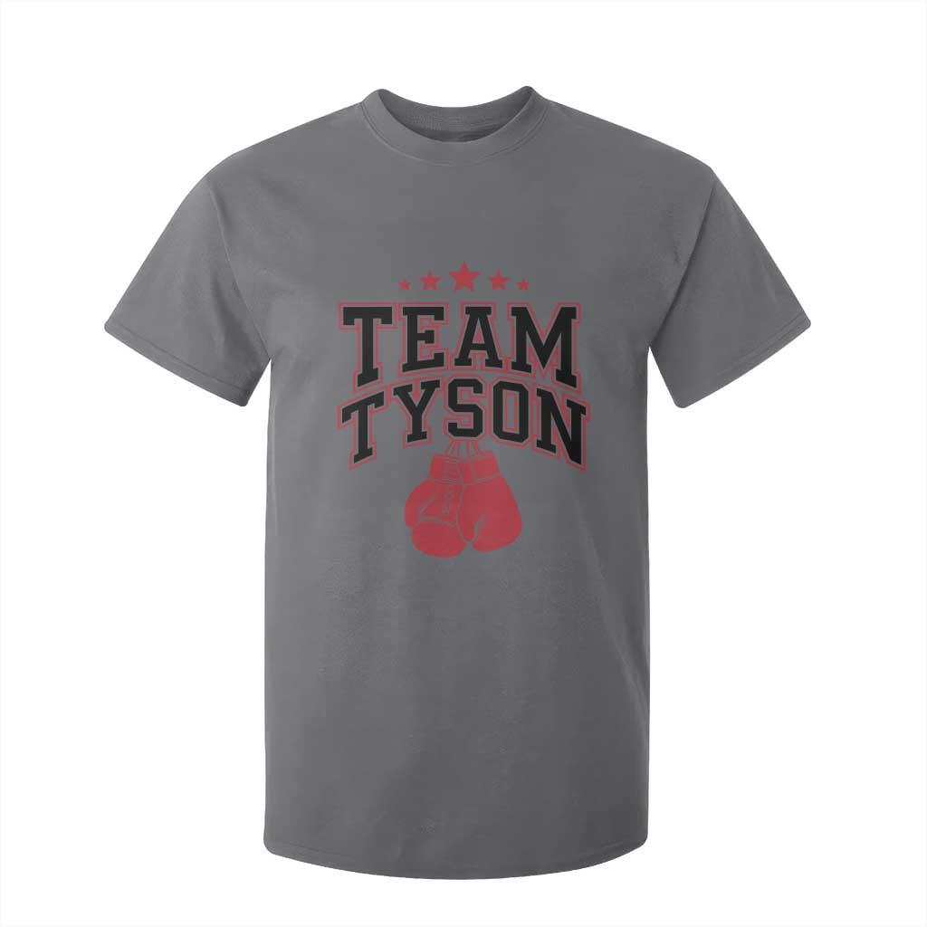 Team Tyson Family Name Retro Red Typography T Shirt For Kid TS02 Charcoal Print Your Wear