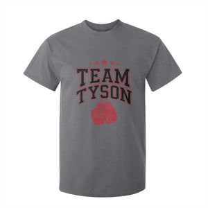 Team Tyson Family Name Retro Red Typography T Shirt For Kid TS02 Charcoal Print Your Wear