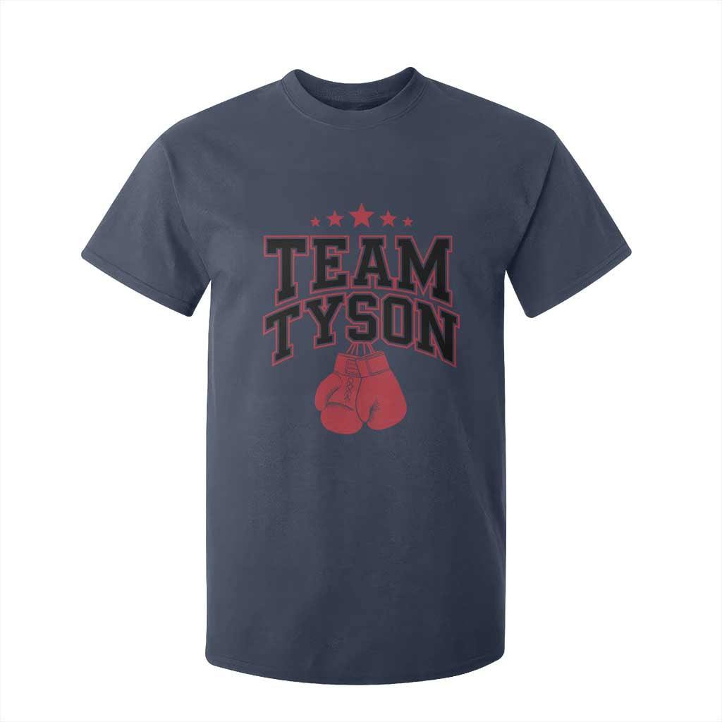 Team Tyson Family Name Retro Red Typography T Shirt For Kid TS02 Navy Print Your Wear