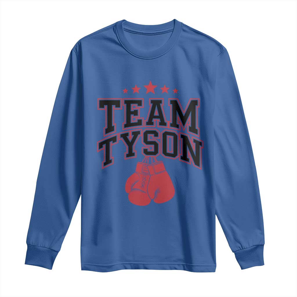 Team Tyson Family Name Retro Red Typography Long Sleeve Shirt TS02 Royal Blue Print Your Wear