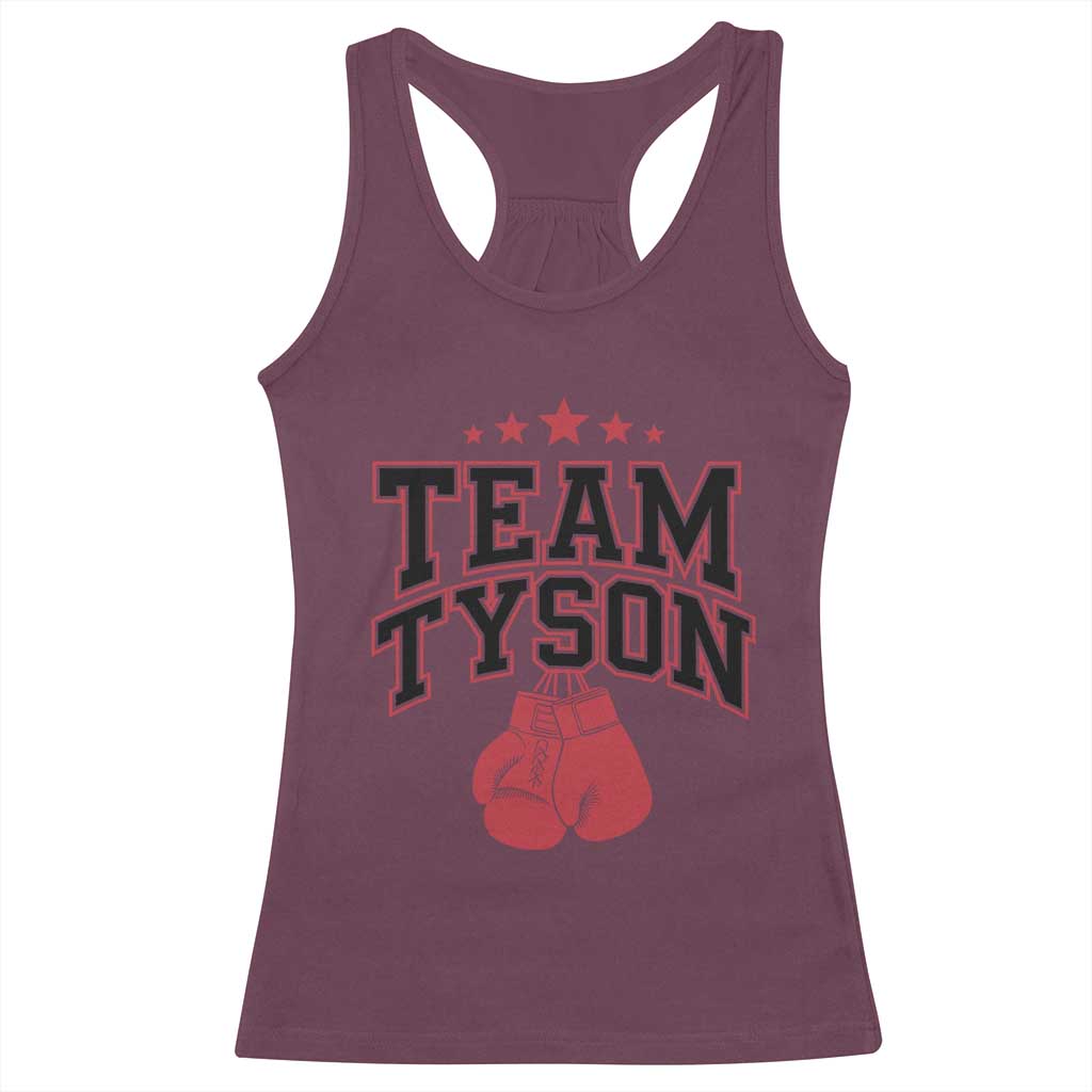 Team Tyson Family Name Retro Red Typography Racerback Tank Top TS02 Maroon Print Your Wear