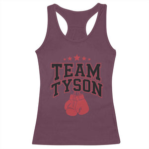 Team Tyson Family Name Retro Red Typography Racerback Tank Top TS02 Maroon Print Your Wear