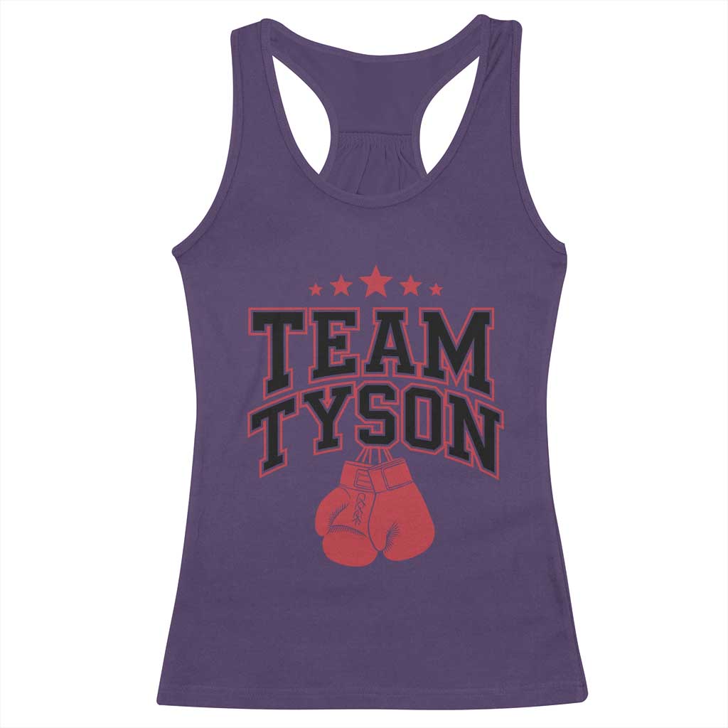 Team Tyson Family Name Retro Red Typography Racerback Tank Top TS02 Purple Print Your Wear