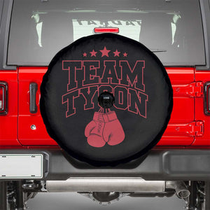 Team Tyson Spare Tire Cover Family Personalized Name Retro Red TS02 Black Print Your Wear