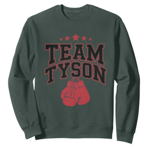 Team Tyson Family Name Retro Red Typography Sweatshirt TS02 Dark Forest Green Print Your Wear