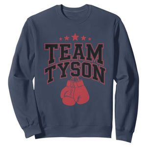 Team Tyson Family Name Retro Red Typography Sweatshirt TS02 Navy Print Your Wear