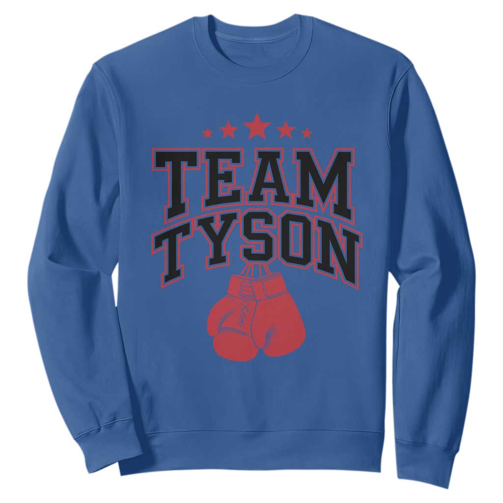 Team Tyson Family Name Retro Red Typography Sweatshirt TS02 Royal Blue Print Your Wear