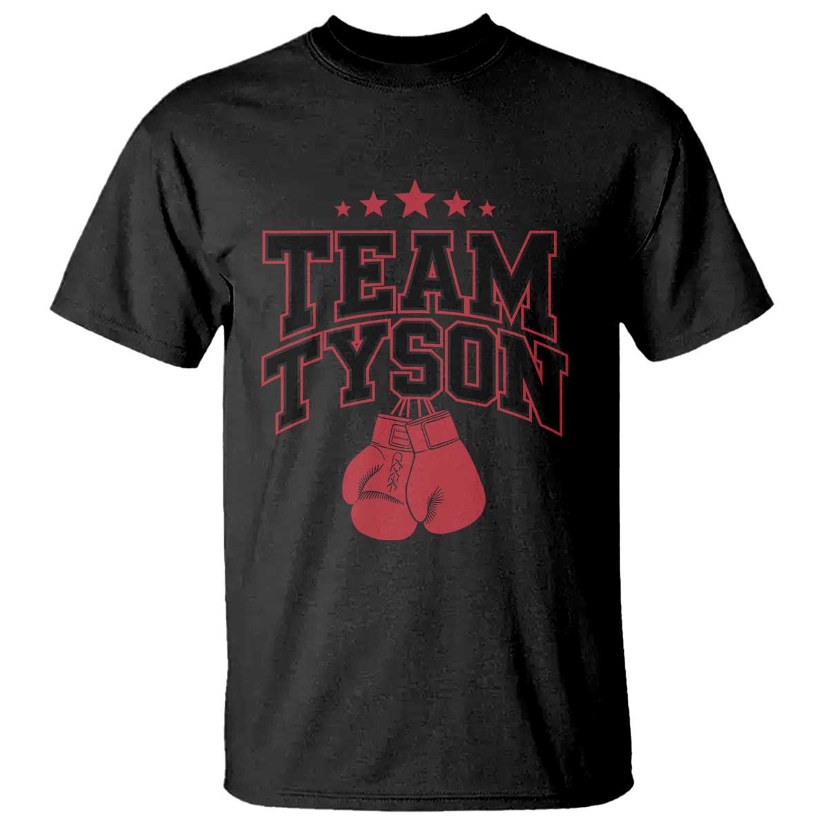 Team Tyson T Shirt Family Personalized Name Retro Red TS02 Black Print Your Wear