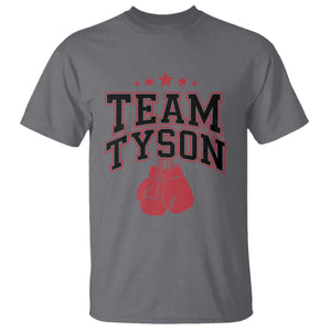 Team Tyson Family Name Retro Red Typography T Shirt TS02 Charcoal Print Your Wear