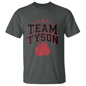 Team Tyson Family Name Retro Red Typography T Shirt TS02 Dark Heather Print Your Wear