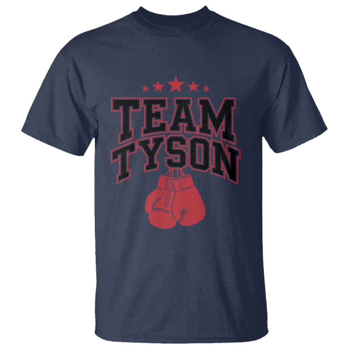 Team Tyson Family Name Retro Red Typography T Shirt TS02 Navy Print Your Wear