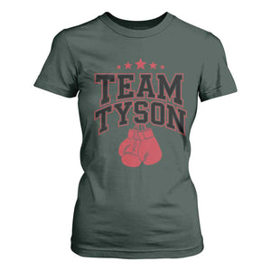 Team Tyson T Shirt For Women Family Personalized Name Retro Red TS02 Dark Forest Green Print Your Wear