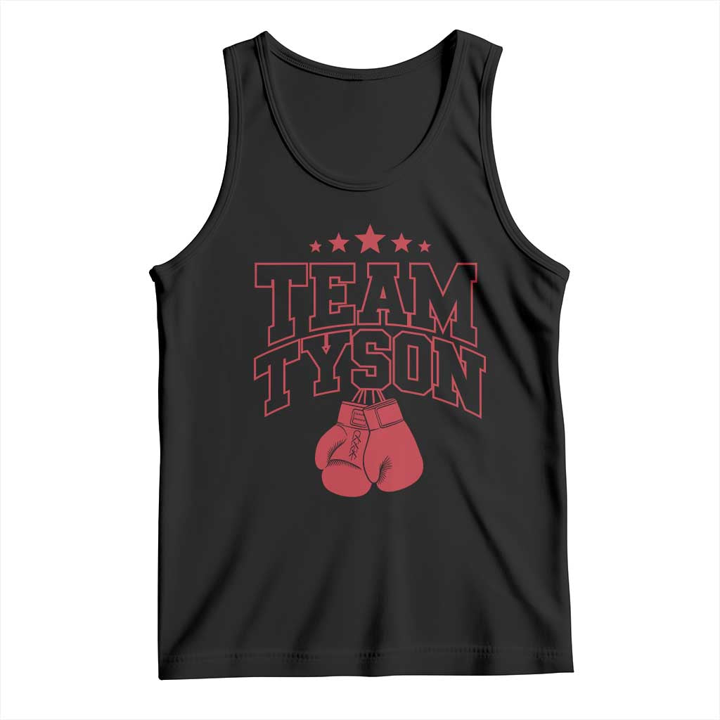 Team Tyson Family Name Retro Red Typography Tank Top TS02 Black Print Your Wear