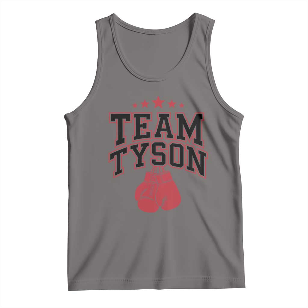 Team Tyson Family Name Retro Red Typography Tank Top TS02 Deep Heather Print Your Wear