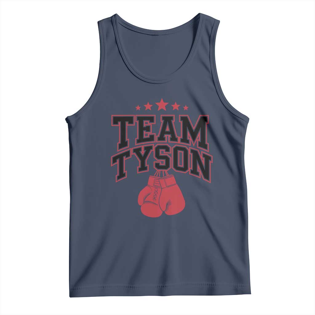 Team Tyson Family Name Retro Red Typography Tank Top TS02 Navy Print Your Wear