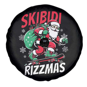 Funny Santa Rizz Christmas Spare Tire Cover Retro Skibidi Rizzmas Claus Skating Board Xmas TS02 Print Your Wear