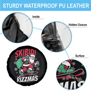 Funny Santa Rizz Christmas Spare Tire Cover Retro Skibidi Rizzmas Claus Skating Board Xmas TS02 Print Your Wear