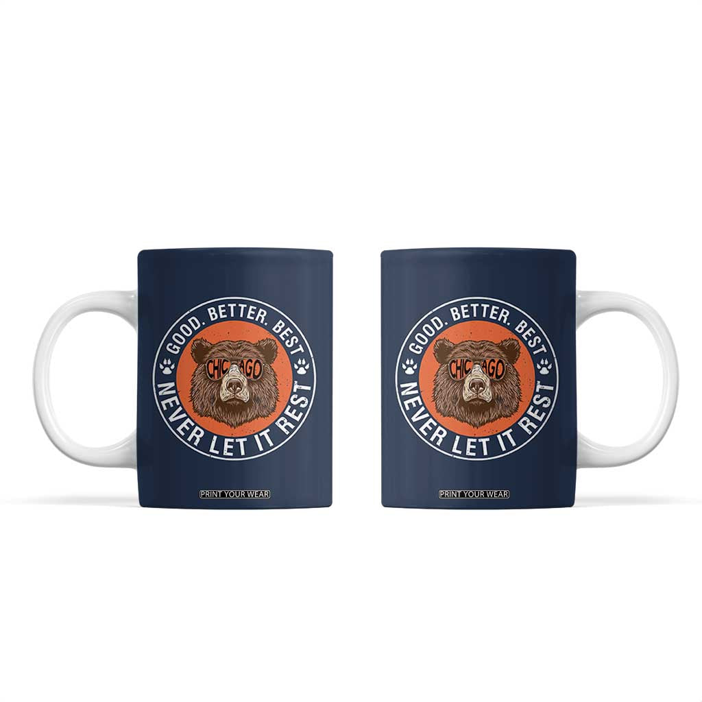Good Better Best Retro Badge Coffee Mug Motivational CFB Never Let It Rest TS02 Navy Print Your Wear