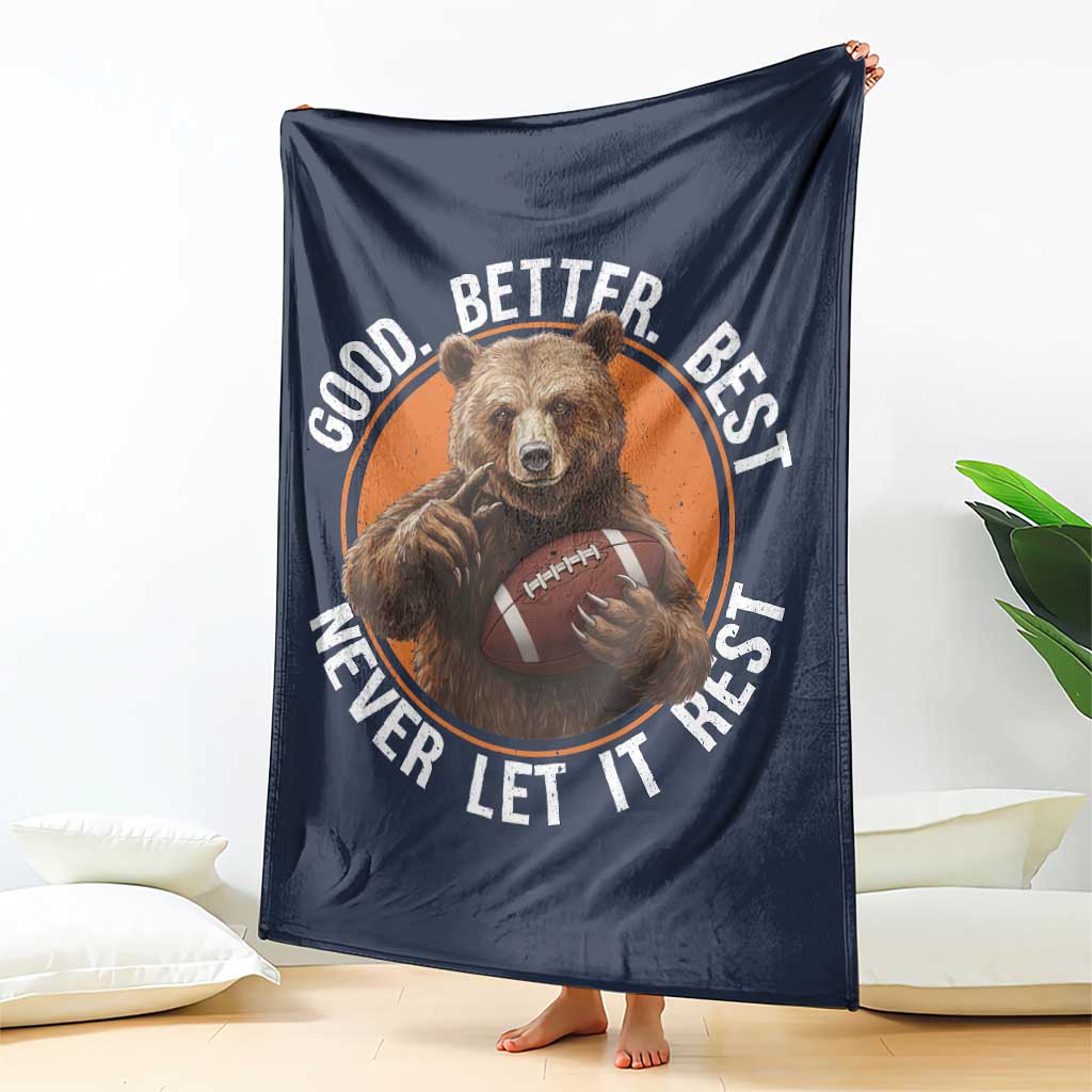 Good Better Best Retro Throw Blanket Motivational CFB Never Let It Rest TS02 Print Your Wear