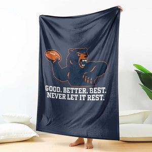 Good Better Best Motivational CFB Throw Blanket Never Let It Rest TS02 Print Your Wear