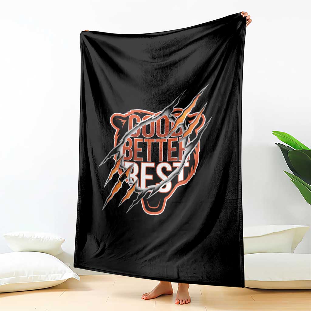 Good Better Best Graphic Throw Blanket Motivational Football Fans TS02 Print Your Wear