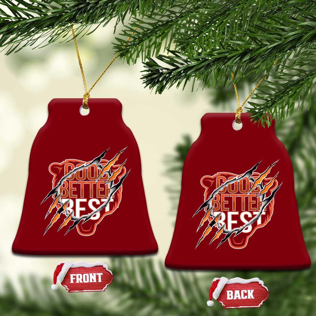 Good Better Best Graphic Ceramic Ornament Motivational Football Fans TS02 Print Your Wear
