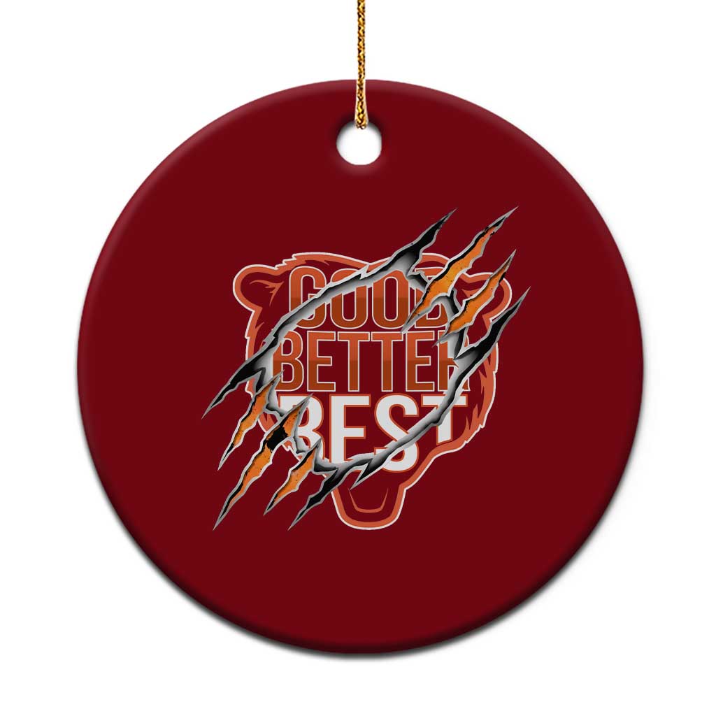 Good Better Best Graphic Ceramic Ornament Motivational Football Fans TS02 1pc Red Print Your Wear