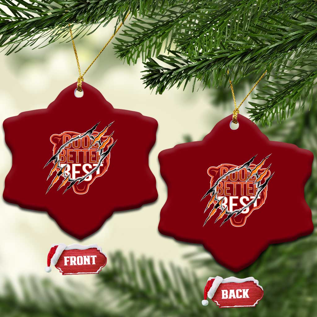 Good Better Best Graphic Ceramic Ornament Motivational Football Fans TS02 Print Your Wear