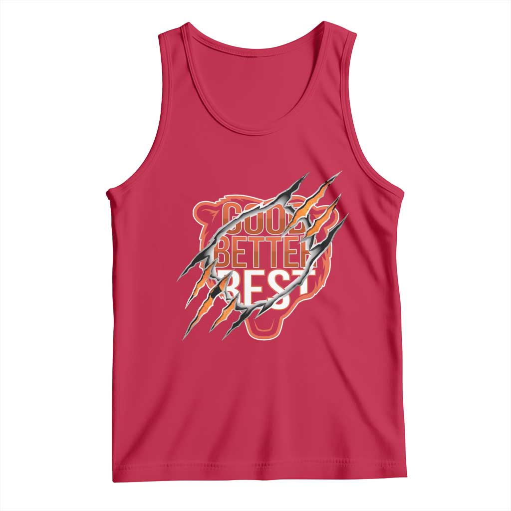 Good Better Best Graphic Tank Top Motivational Football Fans TS02 Red Print Your Wear