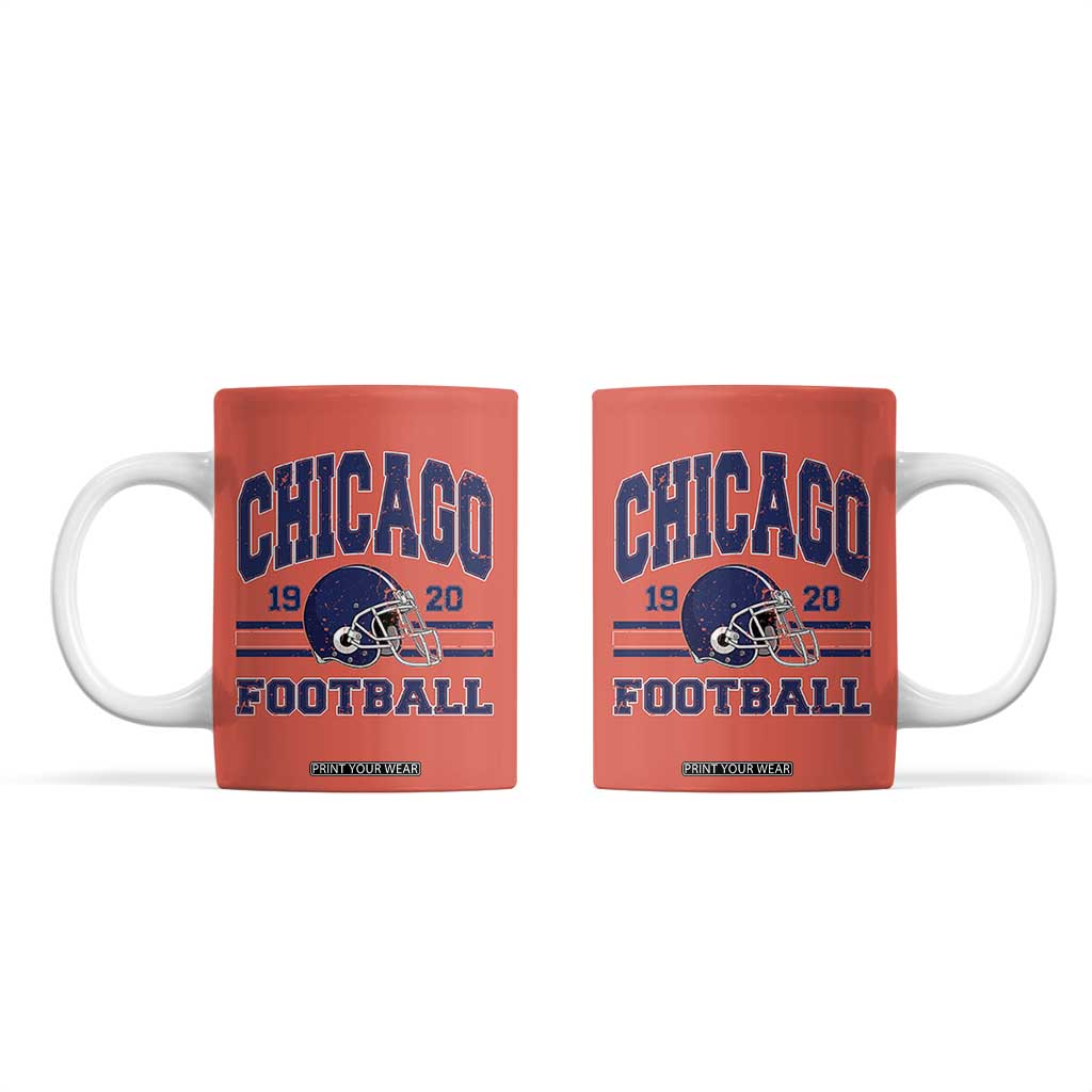 Chicago Football Lover Coffee Mug Windy City Pride Sports Fan TS02 Orange Print Your Wear