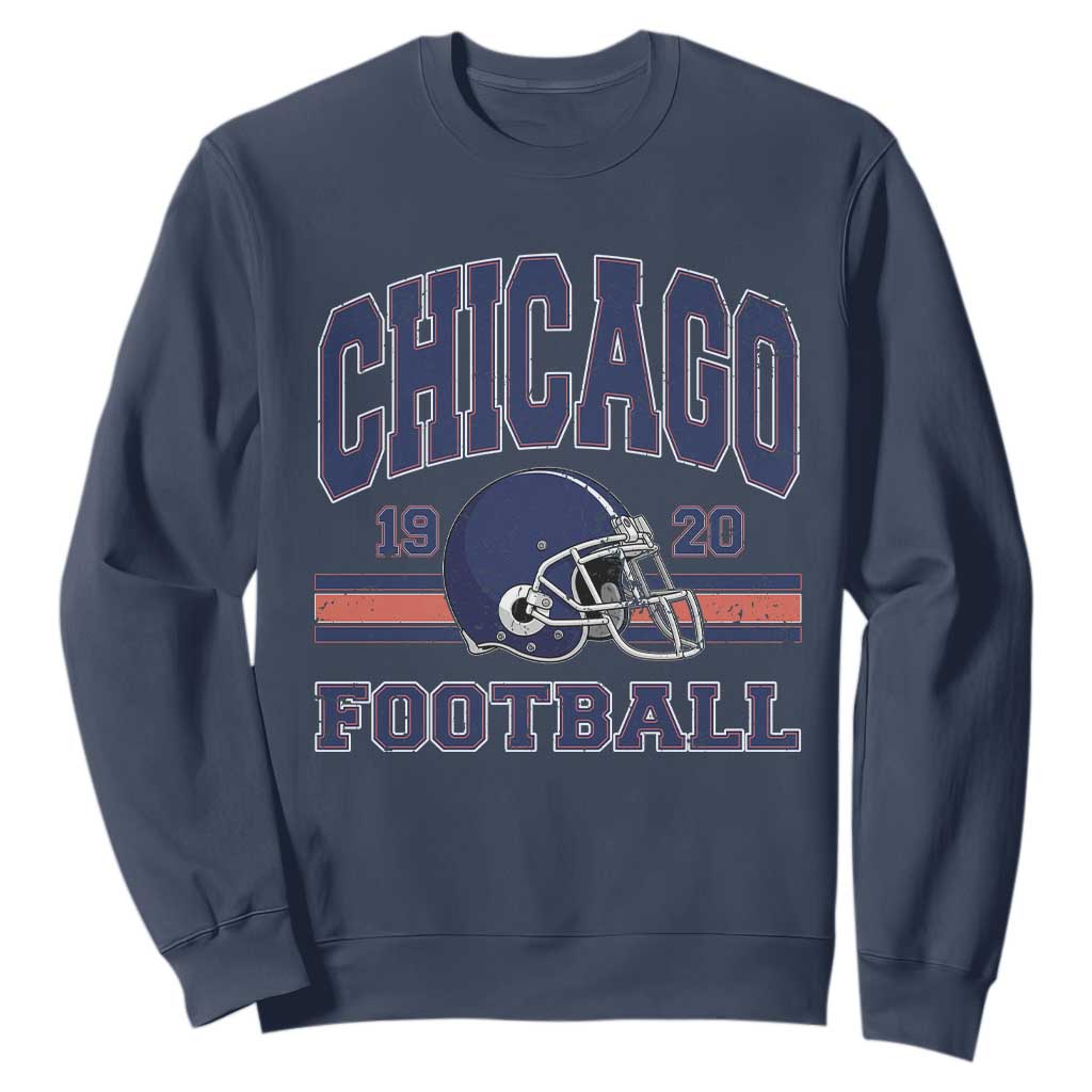 Chicago Football Lover Sweatshirt Windy City Pride Sports Fan TS02 Navy Print Your Wear