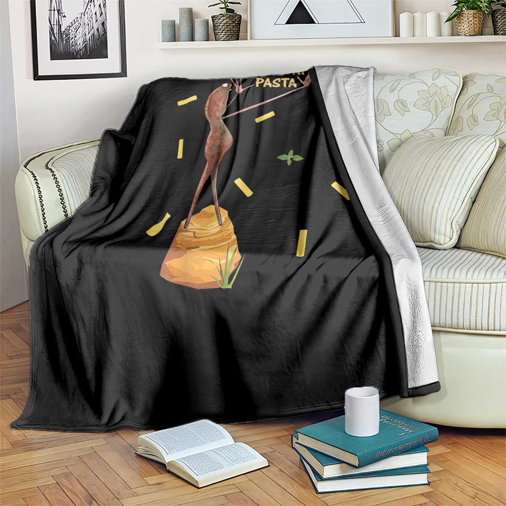 Funny Rigatoni Pasta Marcus The Worm Throw Blanket Dramatic Pasta Lover Foodie Meme TS02 Print Your Wear