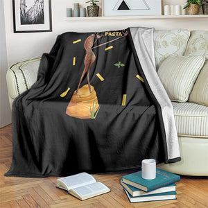 Funny Rigatoni Pasta Marcus The Worm Throw Blanket Dramatic Pasta Lover Foodie Meme TS02 Print Your Wear