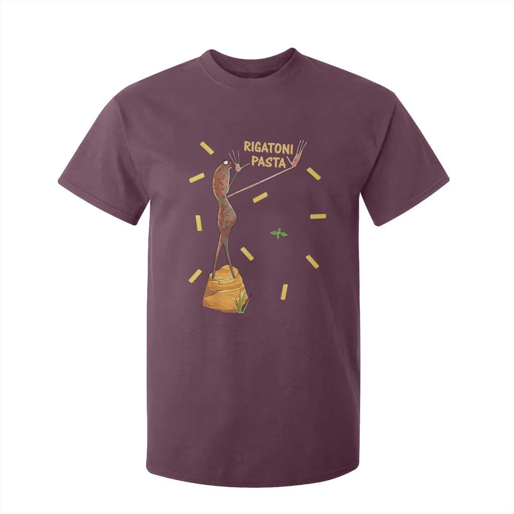 Funny Rigatoni Pasta Marcus The Worm T Shirt For Kid Dramatic Pasta Lover Foodie Meme TS02 Maroon Print Your Wear