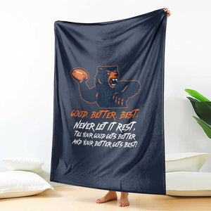 Good Better Best Throw Blanket Never Let It Rest Motivational CFB TS02 Print Your Wear