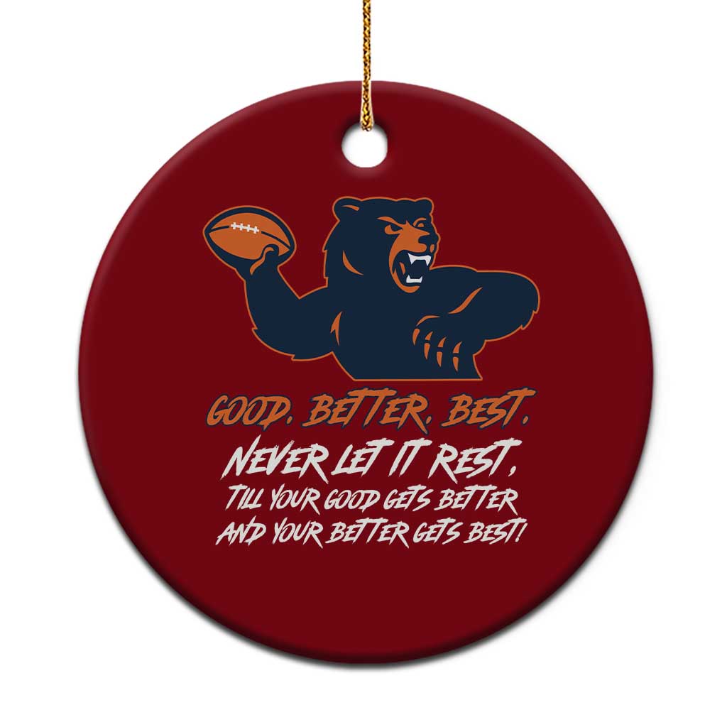 Good Better Best Ceramic Ornament Never Let It Rest Motivational CFB TS02 1pc Red Print Your Wear