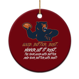 Good Better Best Ceramic Ornament Never Let It Rest Motivational CFB TS02 1pc Red Print Your Wear