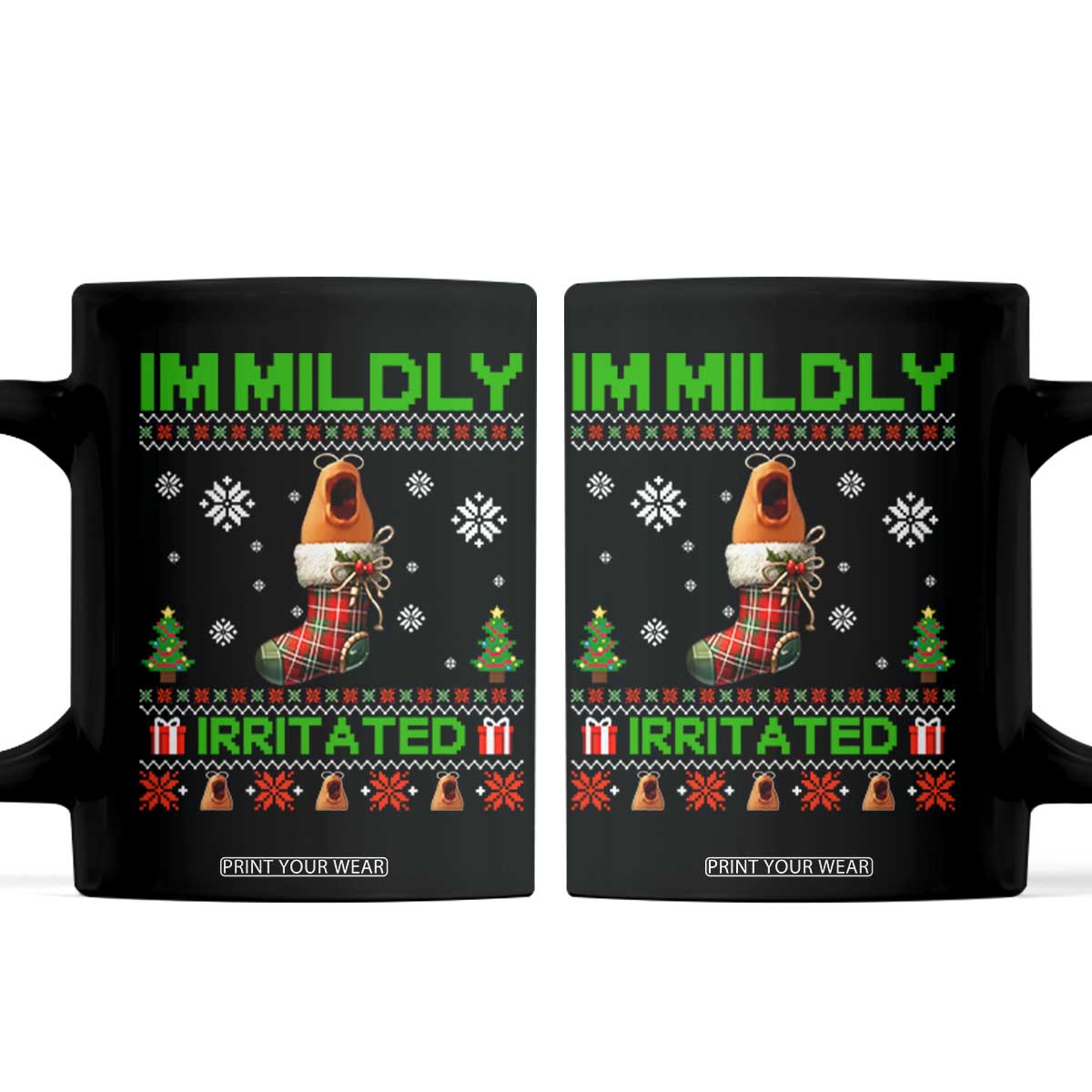 Mildly Irritated Marcus the Worm Meme Coffee Mug Funny Christmas Stocking Weirdcore TS02 Black Print Your Wear