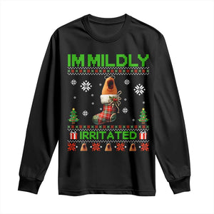 Mildly Irritated Marcus the Worm Meme Long Sleeve Shirt Funny Christmas Stocking Weirdcore TS02 Black Print Your Wear